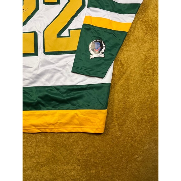 Fiala 22 Signed Hockey Jersey Men Green White Yellow Authentic Beckett Certified - Picture 11 of 15